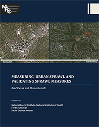 Front cover image of the Urban Sprawl Report